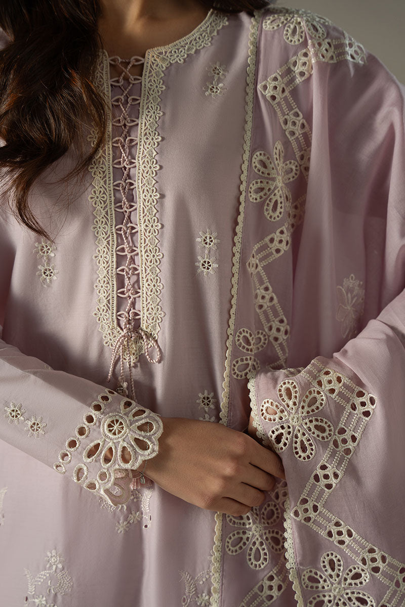 Cross Stitch | Chikankari Lawn 25 | LILAC BLOOM - Official Cross Stitch stockist in UK - Sakeena London