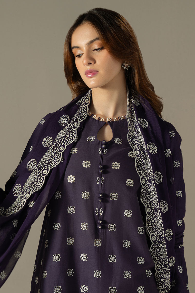 Cross Stitch | Chikankari Lawn 25 | INDIGO ROYAL - Official Cross Stitch stockist in UK - Sakeena London