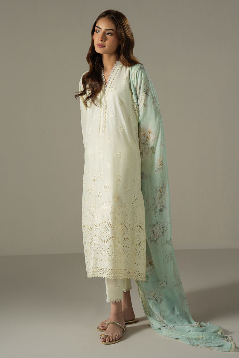 Cross Stitch | Chikankari Lawn 25 | FLORAL MELODY - Official Cross Stitch stockist in UK - Sakeena London