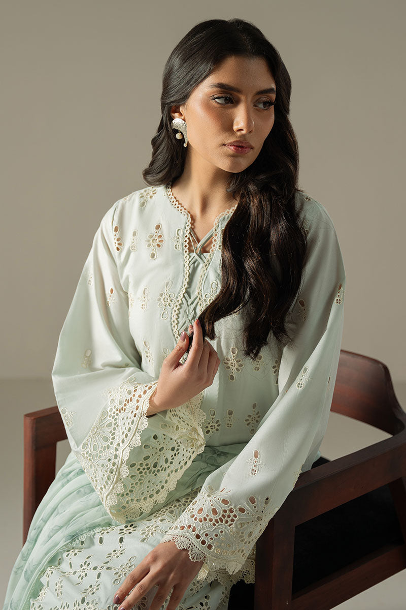 Cross Stitch | Chikankari Lawn 25 | BLUE AURA - Official Cross Stitch stockist in UK - Sakeena London