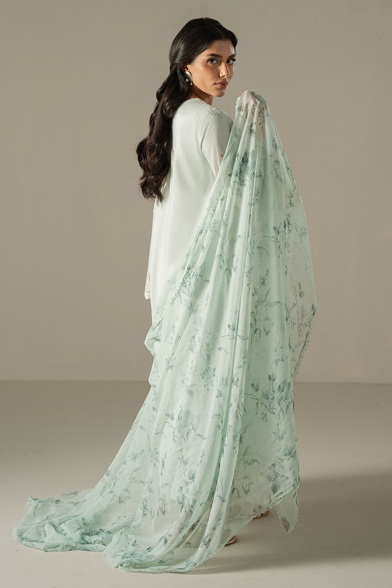 Cross Stitch | Chikankari Lawn 25 | BLUE AURA - Official Cross Stitch stockist in UK - Sakeena London