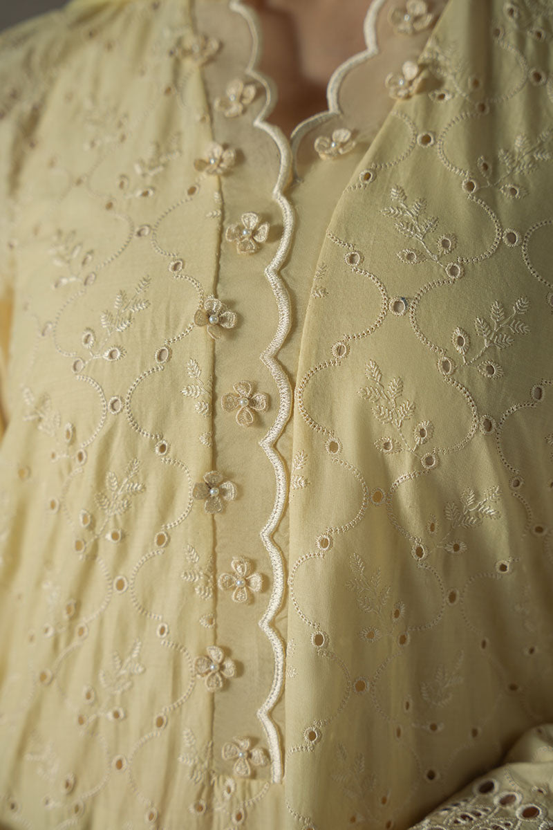 Cross Stitch | Chikankari Lawn 25 | LEMON ZEST - Official Cross Stitch stockist in UK - Sakeena London