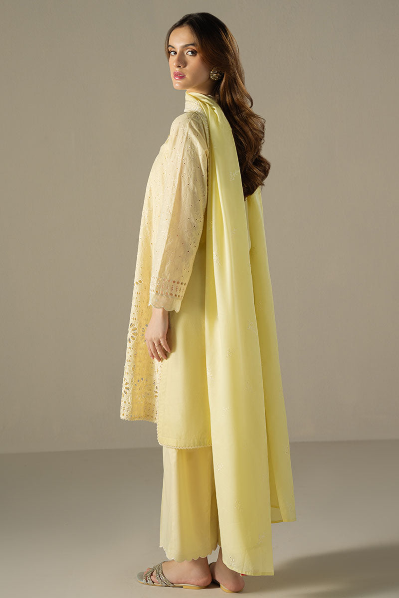 Cross Stitch | Chikankari Lawn 25 | LEMON ZEST - Official Cross Stitch stockist in UK - Sakeena London