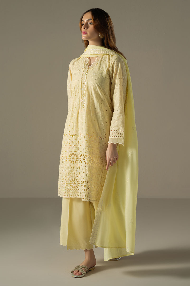 Cross Stitch | Chikankari Lawn 25 | LEMON ZEST - Official Cross Stitch stockist in UK - Sakeena London
