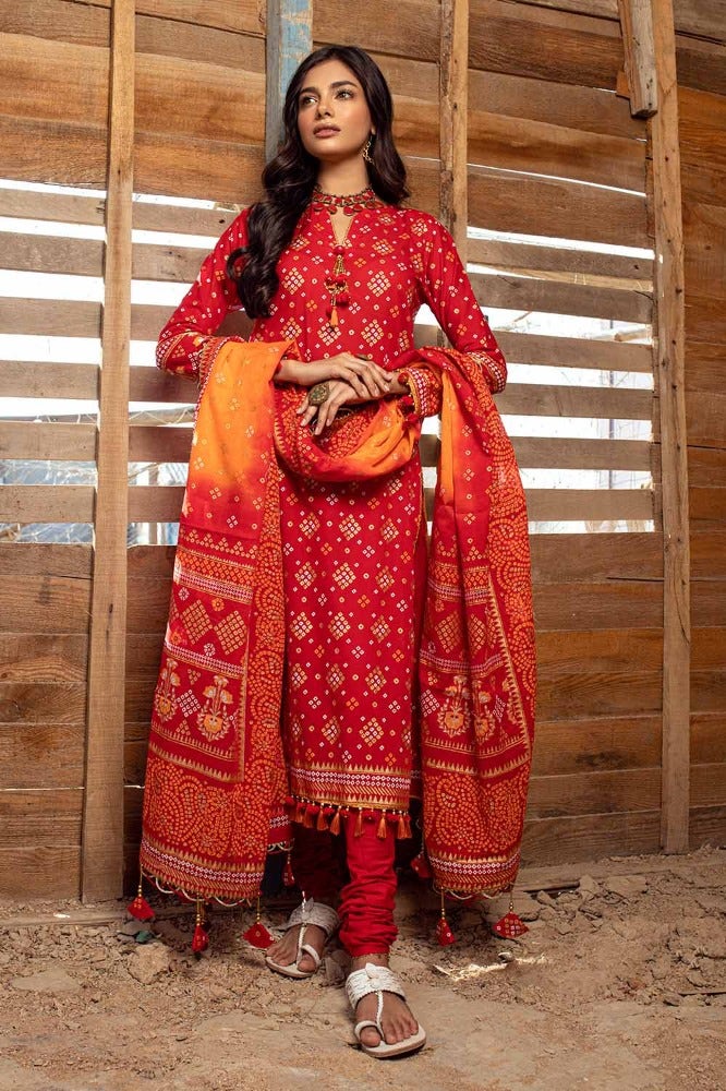 Gul Ahmed | Chunri Collection | CL-42004 A - Official Gul Ahmed stockist in UK - Sakeena London