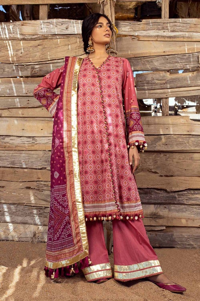 Gul Ahmed | Chunri Collection | CL-42032 A - Official Gul Ahmed stockist in UK - Sakeena London