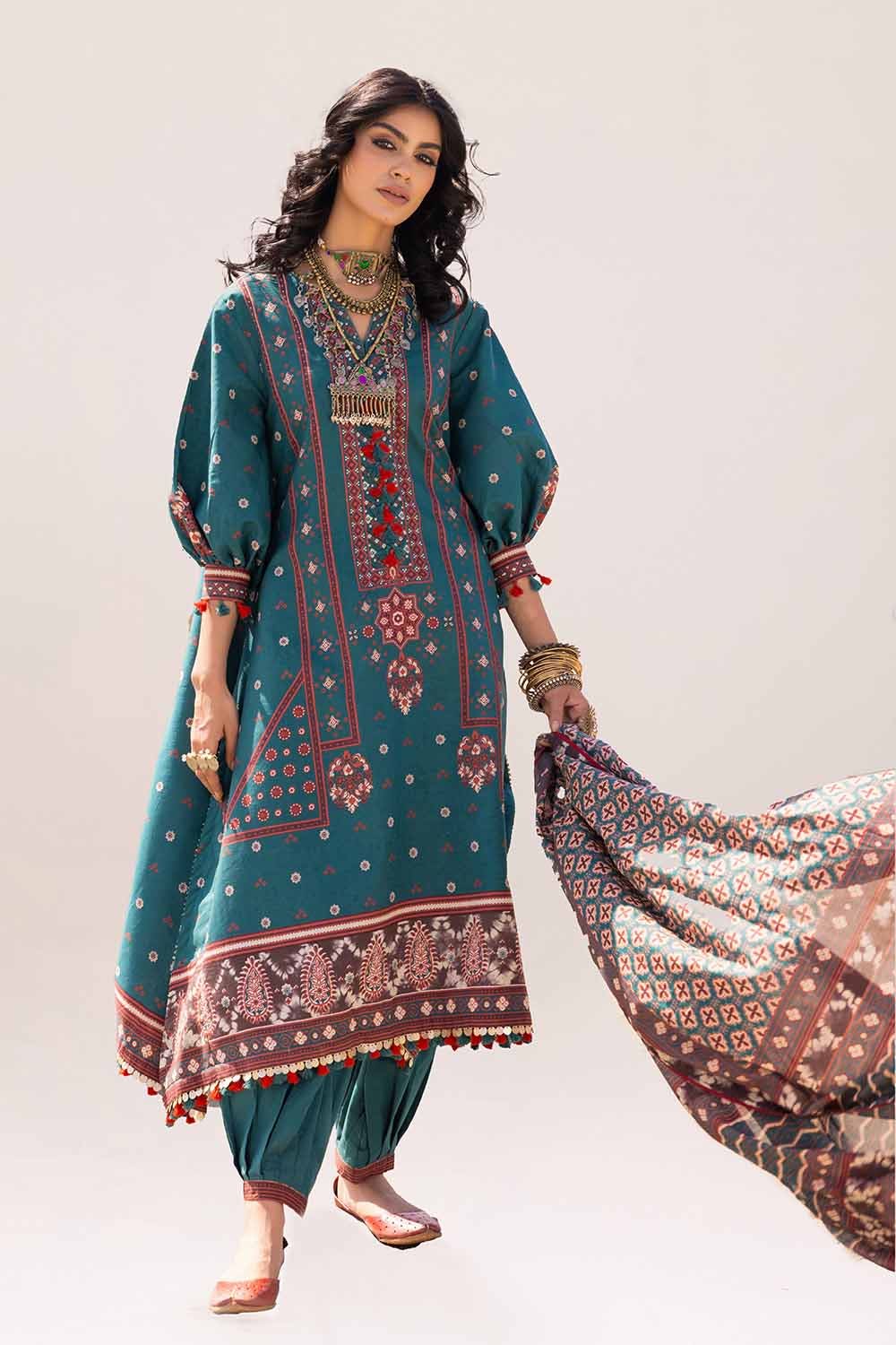 Gul Ahmed | Ajrak Kahani | CL-42115 - Official Gul Ahmed stockist in UK - Sakeena London