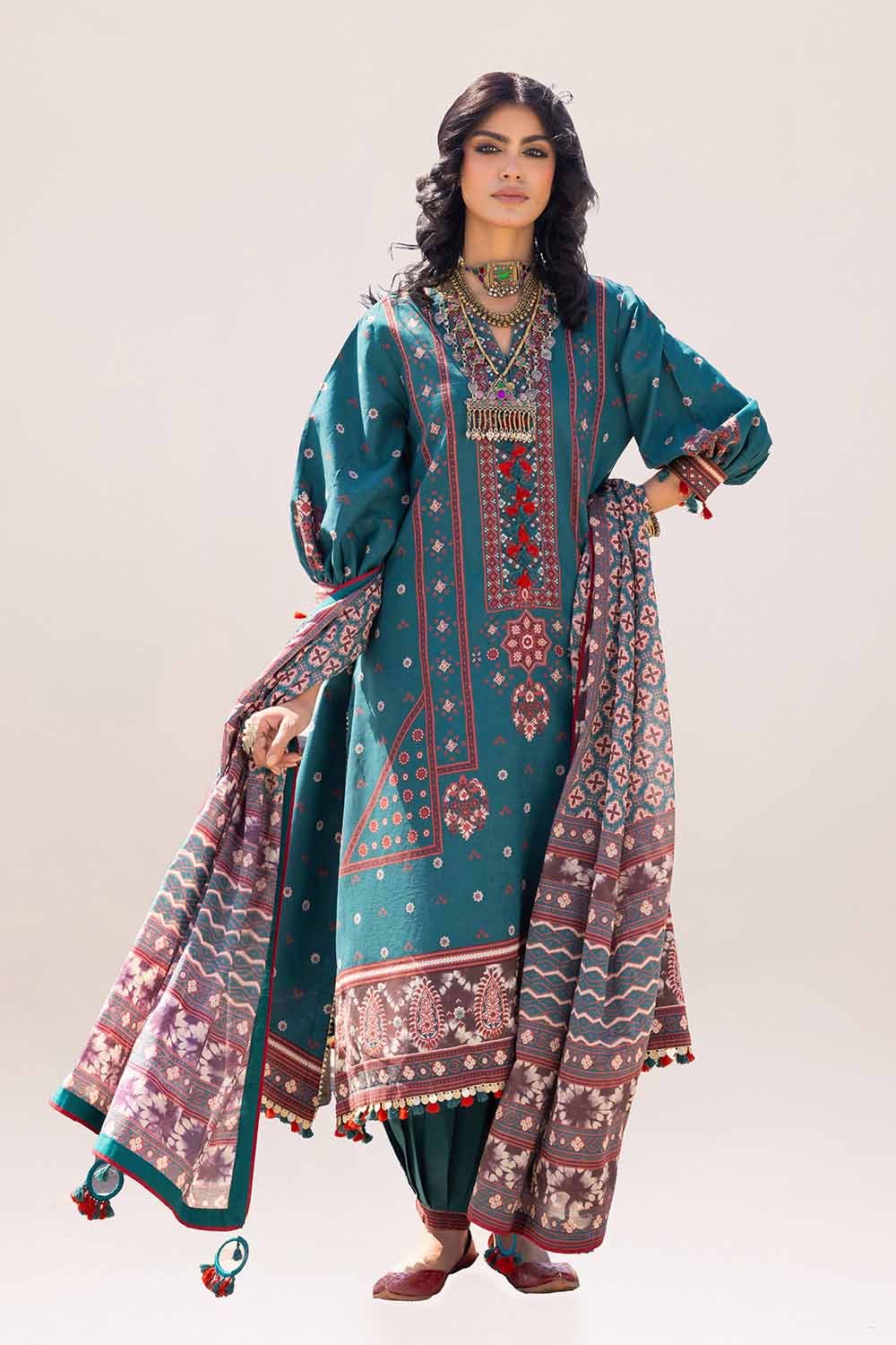 Gul Ahmed | Ajrak Kahani | CL-42115 - Official Gul Ahmed stockist in UK - Sakeena London