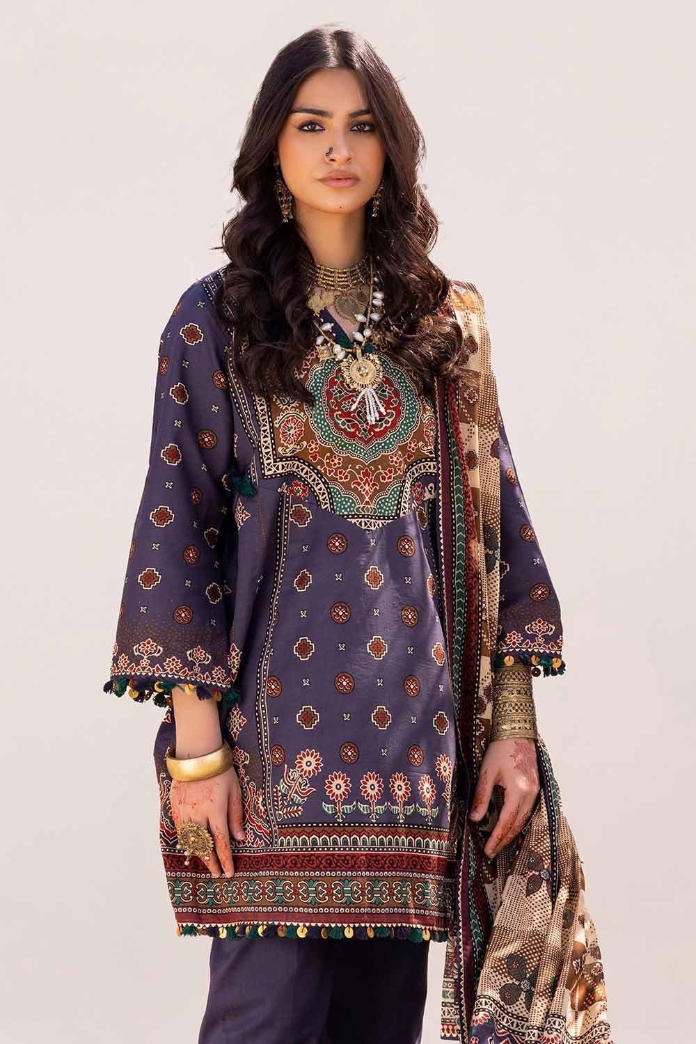 Gul Ahmed | Ajrak Kahani | CL-42118 - Official Gul Ahmed stockist in UK - Sakeena London