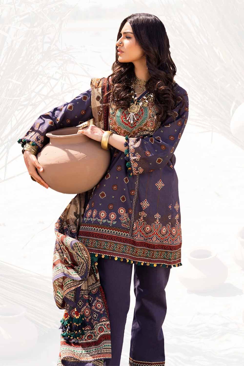 Gul Ahmed | Ajrak Kahani | CL-42118 - Official Gul Ahmed stockist in UK - Sakeena London