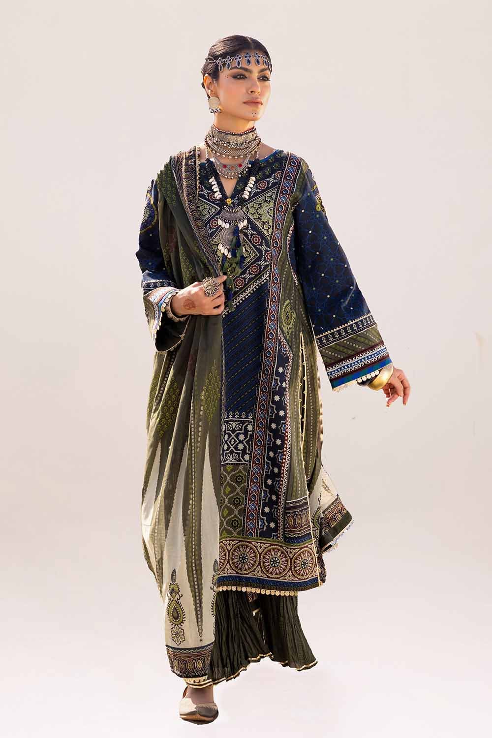 Gul Ahmed | Ajrak Kahani | CL-42119 - Official Gul Ahmed stockist in UK - Sakeena London