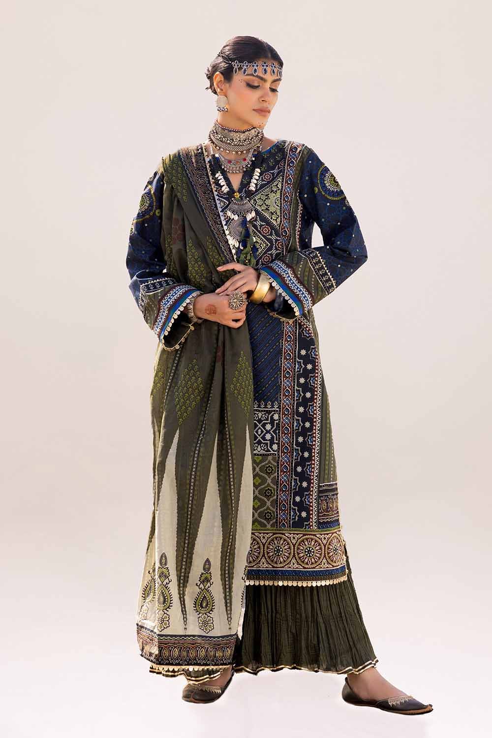 Gul Ahmed | Ajrak Kahani | CL-42119 - Official Gul Ahmed stockist in UK - Sakeena London