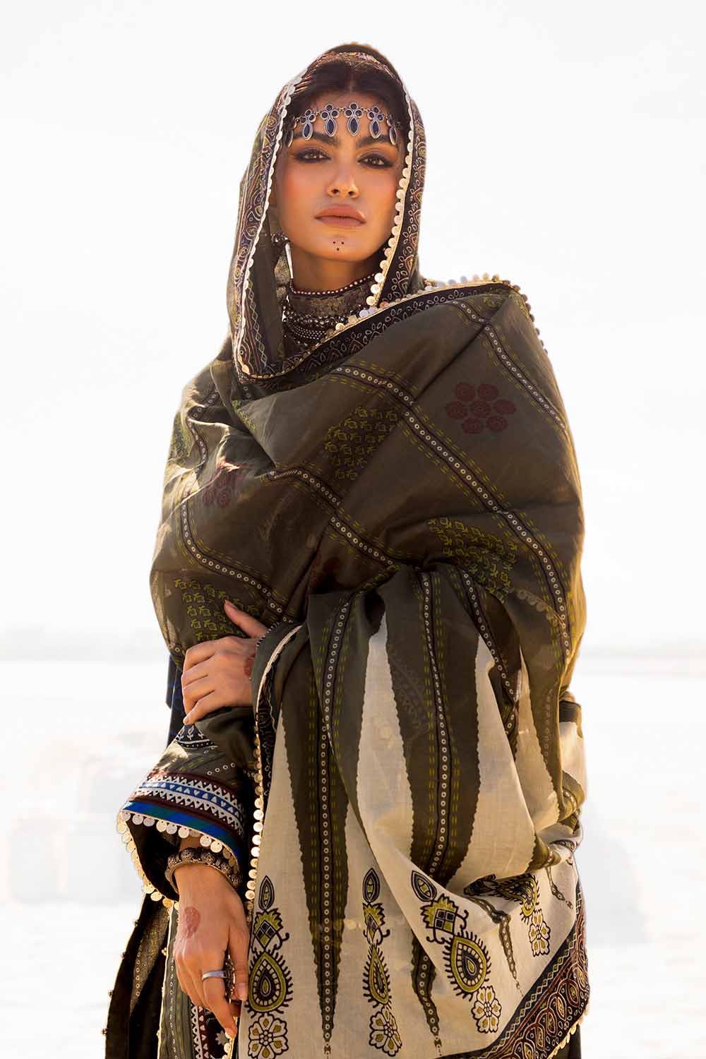 Gul Ahmed | Ajrak Kahani | CL-42119 - Official Gul Ahmed stockist in UK - Sakeena London