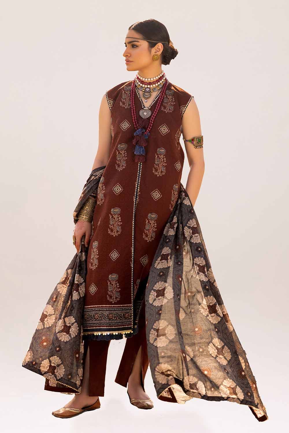 Gul Ahmed | Ajrak Kahani | CL-42120 - Official Gul Ahmed stockist in UK - Sakeena London