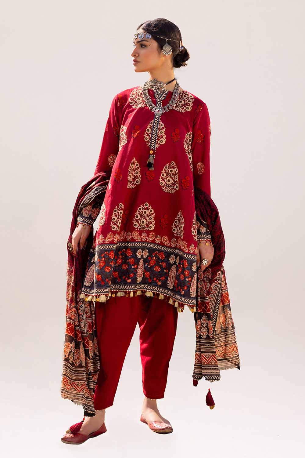 Gul Ahmed | Ajrak Kahani | CL-42245 - Official Gul Ahmed stockist in UK - Sakeena London