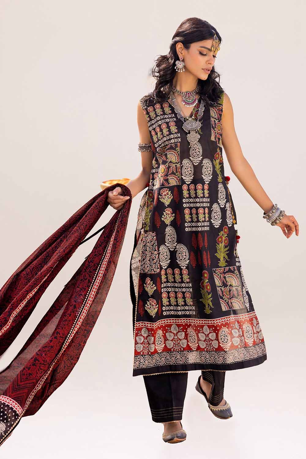 Gul Ahmed | Ajrak Kahani | CL-42246 - Official Gul Ahmed stockist in UK - Sakeena London