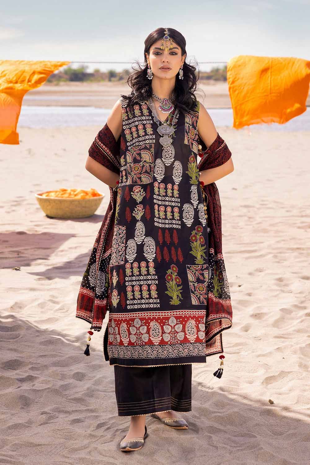 Gul Ahmed | Ajrak Kahani | CL-42246 - Official Gul Ahmed stockist in UK - Sakeena London