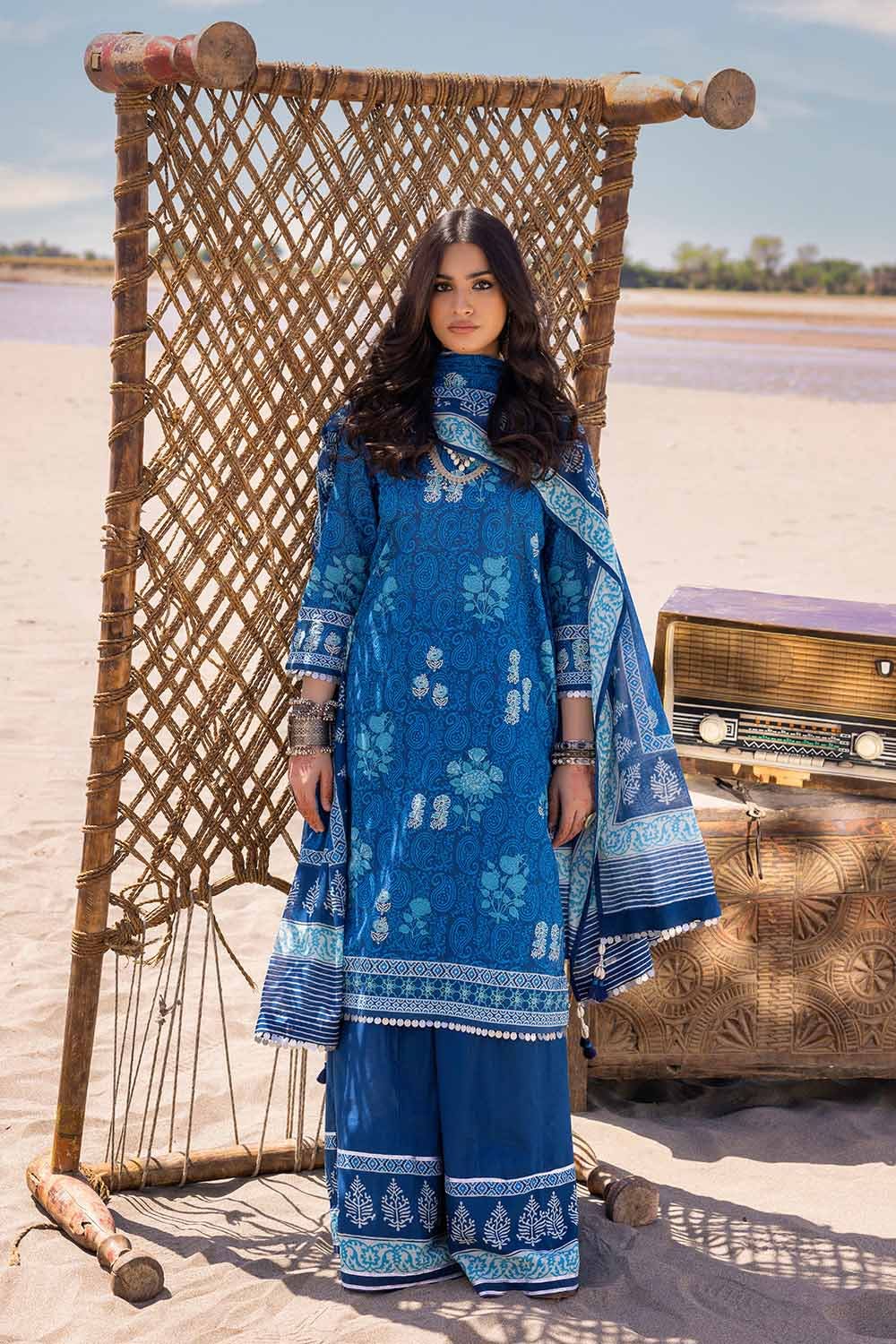 Gul Ahmed | Ajrak Kahani | CL-42247 - Official Gul Ahmed stockist in UK - Sakeena London