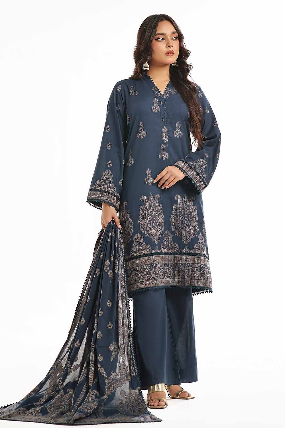 Gul Ahmed | Special Jacquard Collection | CLF-42020 E - Official Gul Ahmed stockist in UK - Sakeena London