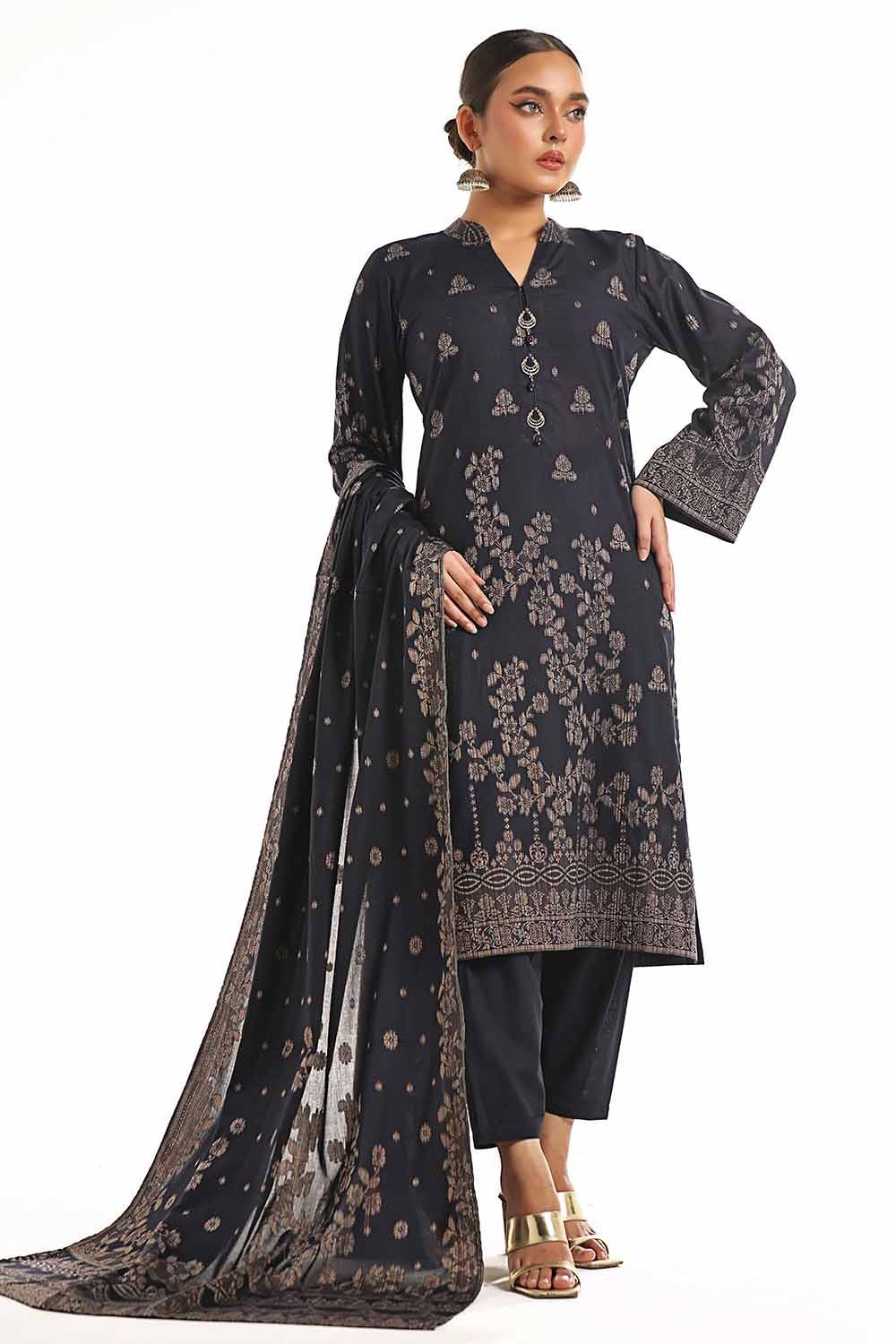 Gul Ahmed | Special Jacquard Collection | CLF-42021 C - Official Gul Ahmed stockist in UK - Sakeena London