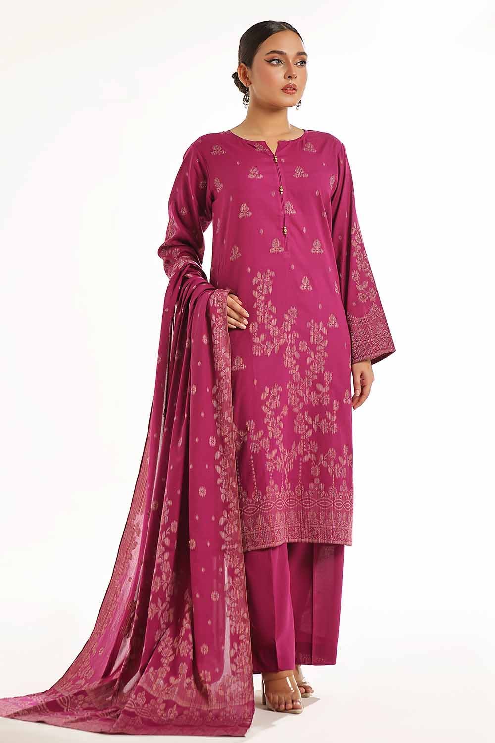Gul Ahmed | Special Jacquard Collection | CLF-42021 D - Official Gul Ahmed stockist in UK - Sakeena London