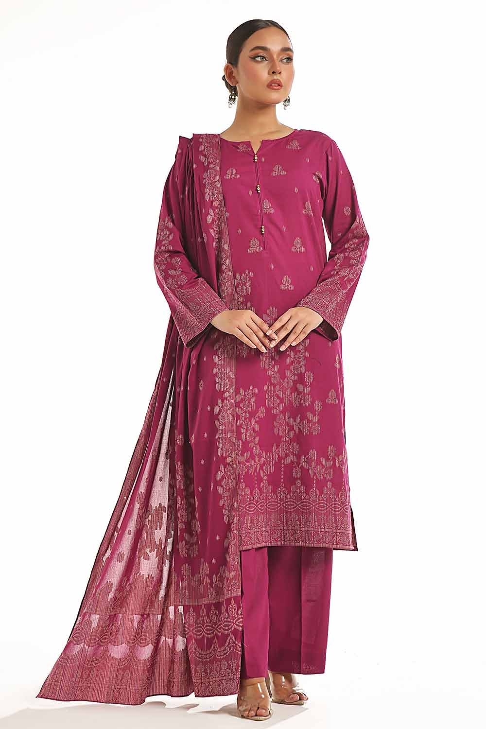 Gul Ahmed | Special Jacquard Collection | CLF-42021 D - Official Gul Ahmed stockist in UK - Sakeena London