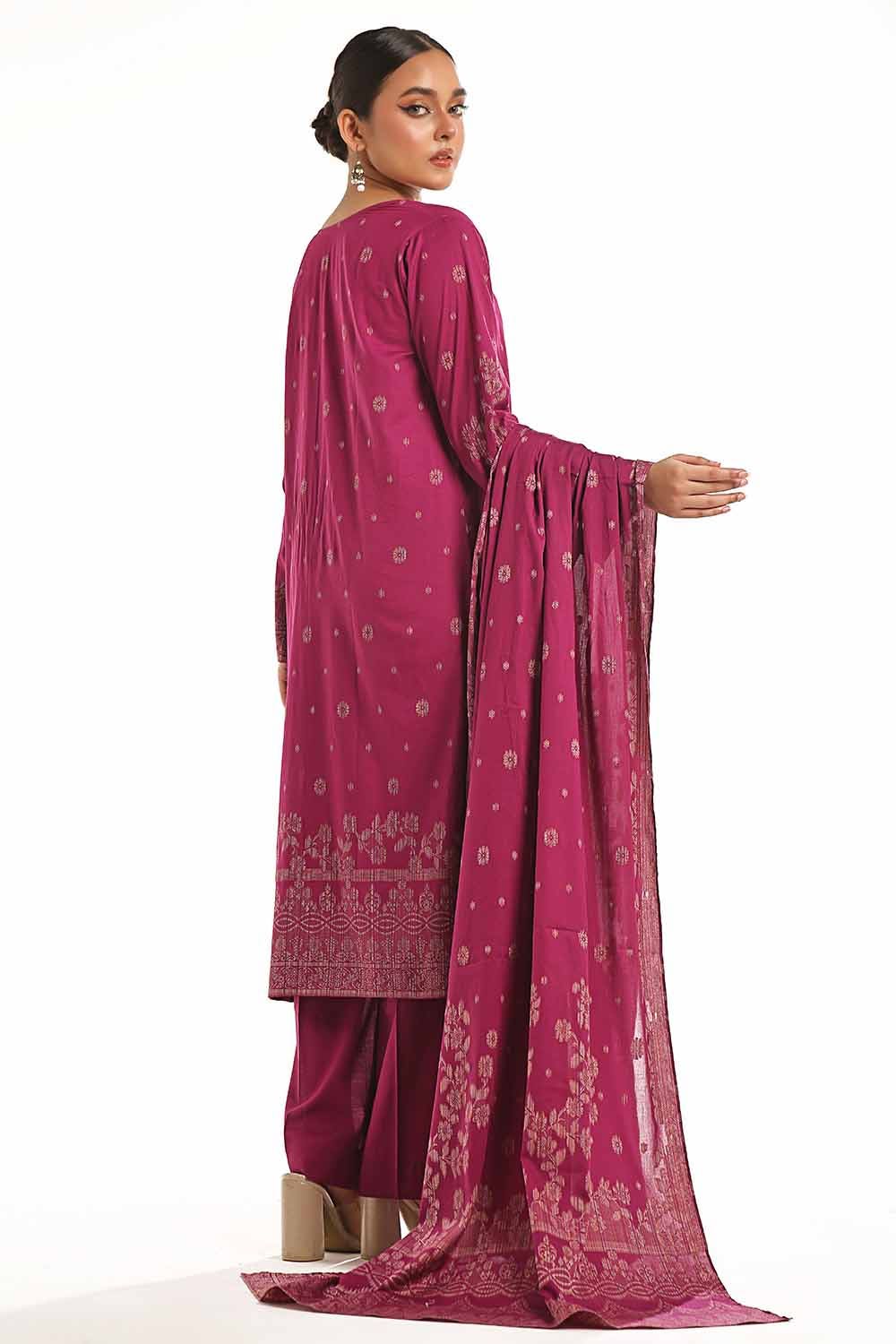 Gul Ahmed | Special Jacquard Collection | CLF-42021 D - Official Gul Ahmed stockist in UK - Sakeena London