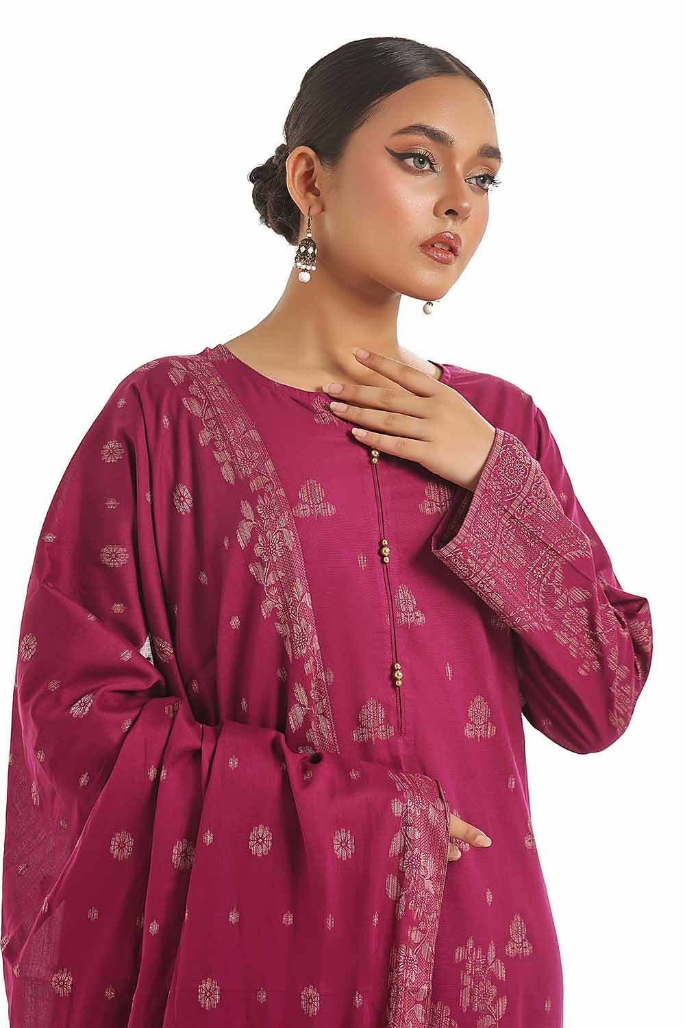 Gul Ahmed | Special Jacquard Collection | CLF-42021 D - Official Gul Ahmed stockist in UK - Sakeena London