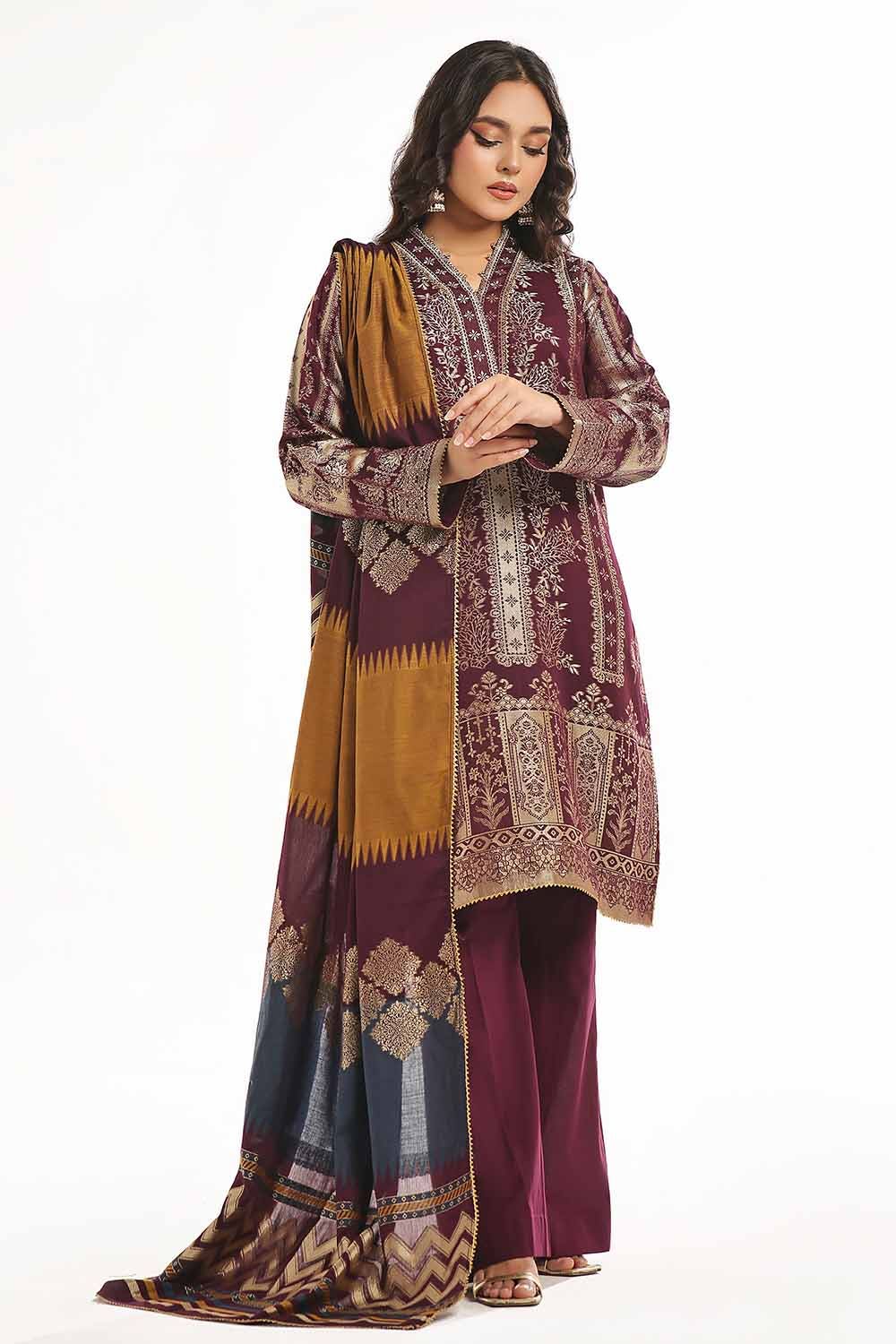 Gul Ahmed | Special Jacquard Collection | CLF-42022 A - Official Gul Ahmed stockist in UK - Sakeena London