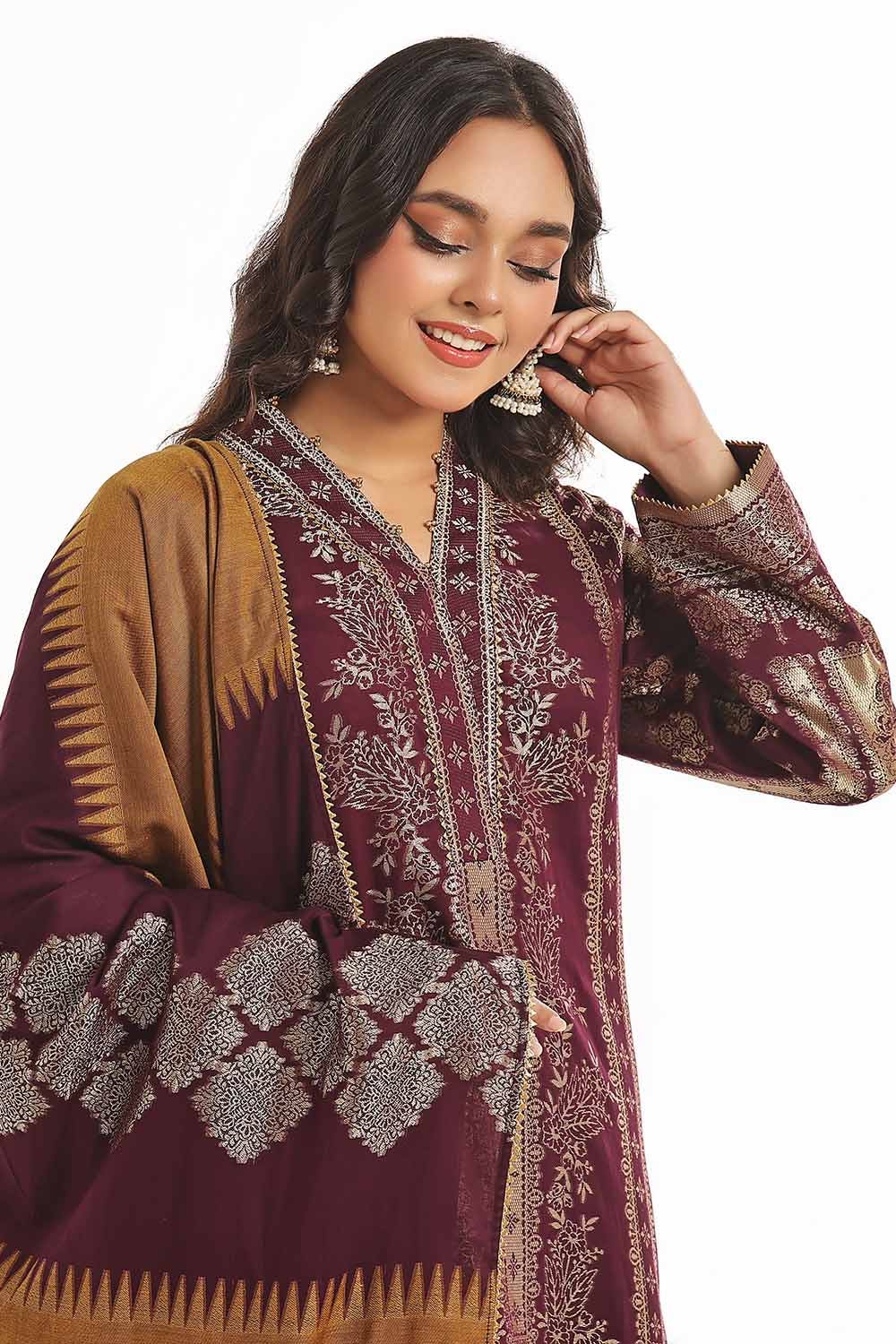 Gul Ahmed | Special Jacquard Collection | CLF-42022 A - Official Gul Ahmed stockist in UK - Sakeena London