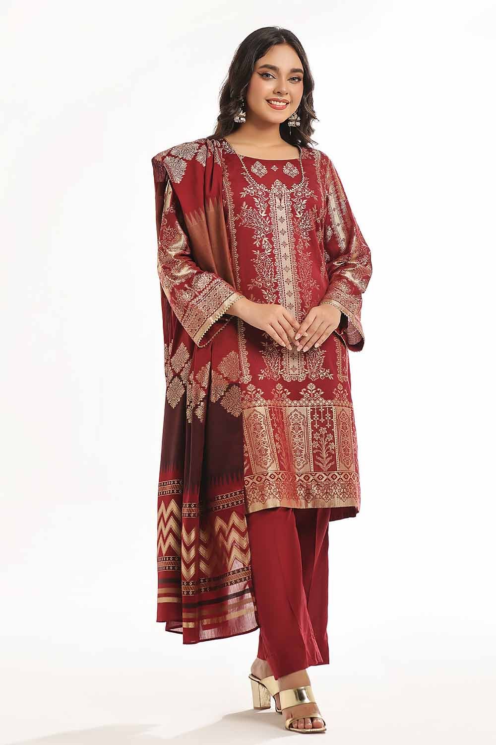 Gul Ahmed | Special Jacquard Collection | CLF-42022 B - Official Gul Ahmed stockist in UK - Sakeena London