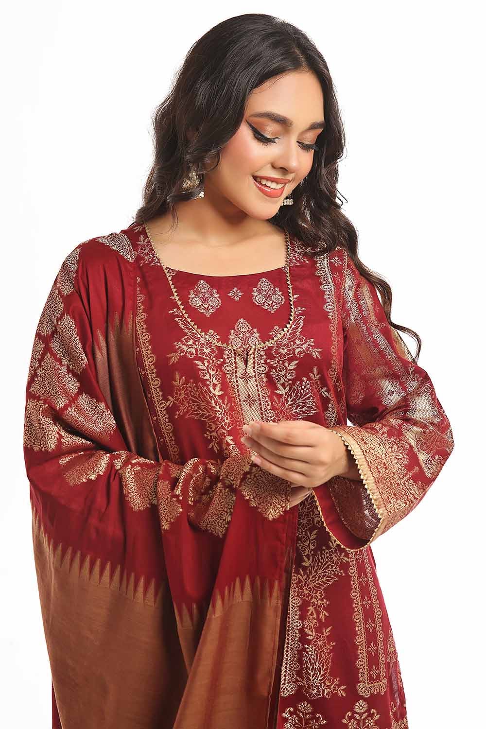 Gul Ahmed | Special Jacquard Collection | CLF-42022 B - Official Gul Ahmed stockist in UK - Sakeena London