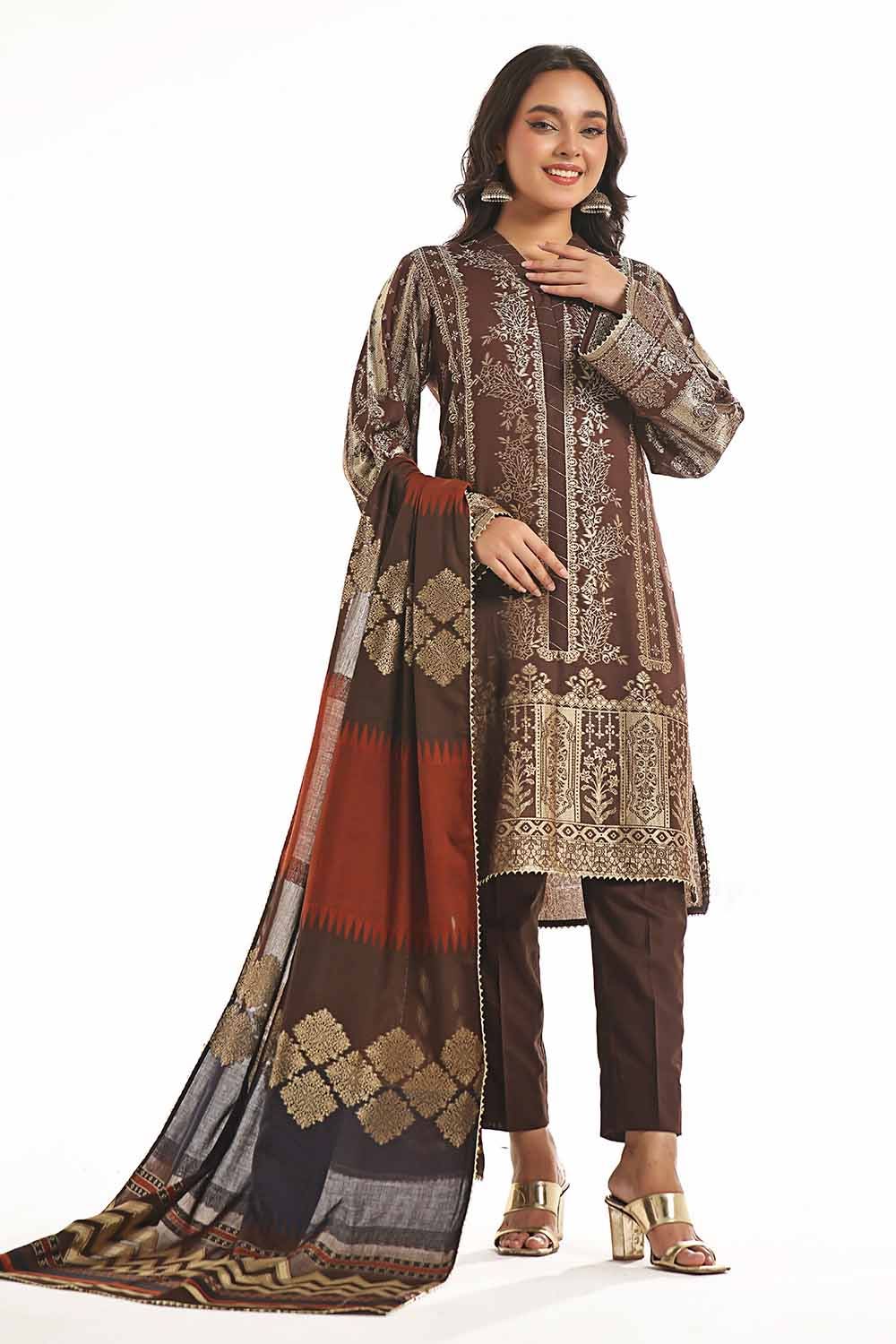Gul Ahmed | Special Jacquard Collection | CLF-42022 D - Official Gul Ahmed stockist in UK - Sakeena London