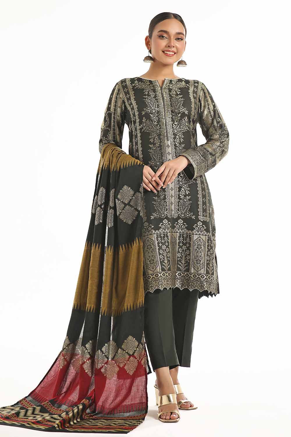Gul Ahmed | Special Jacquard Collection | CLF-42022 E - Official Gul Ahmed stockist in UK - Sakeena London