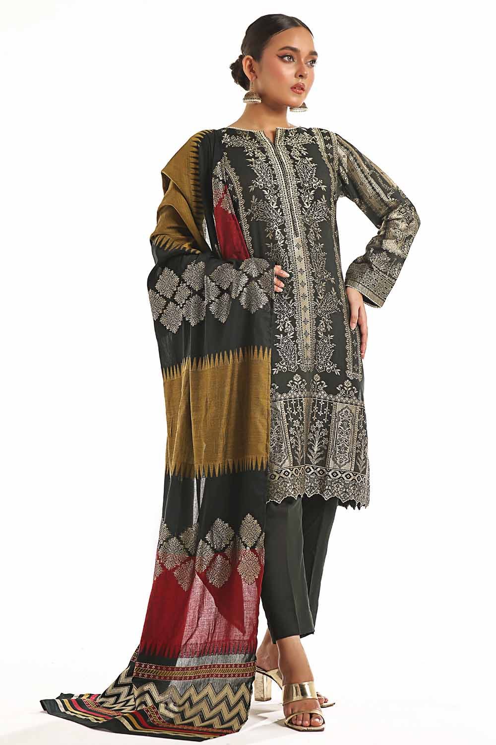 Gul Ahmed | Special Jacquard Collection | CLF-42022 E - Official Gul Ahmed stockist in UK - Sakeena London