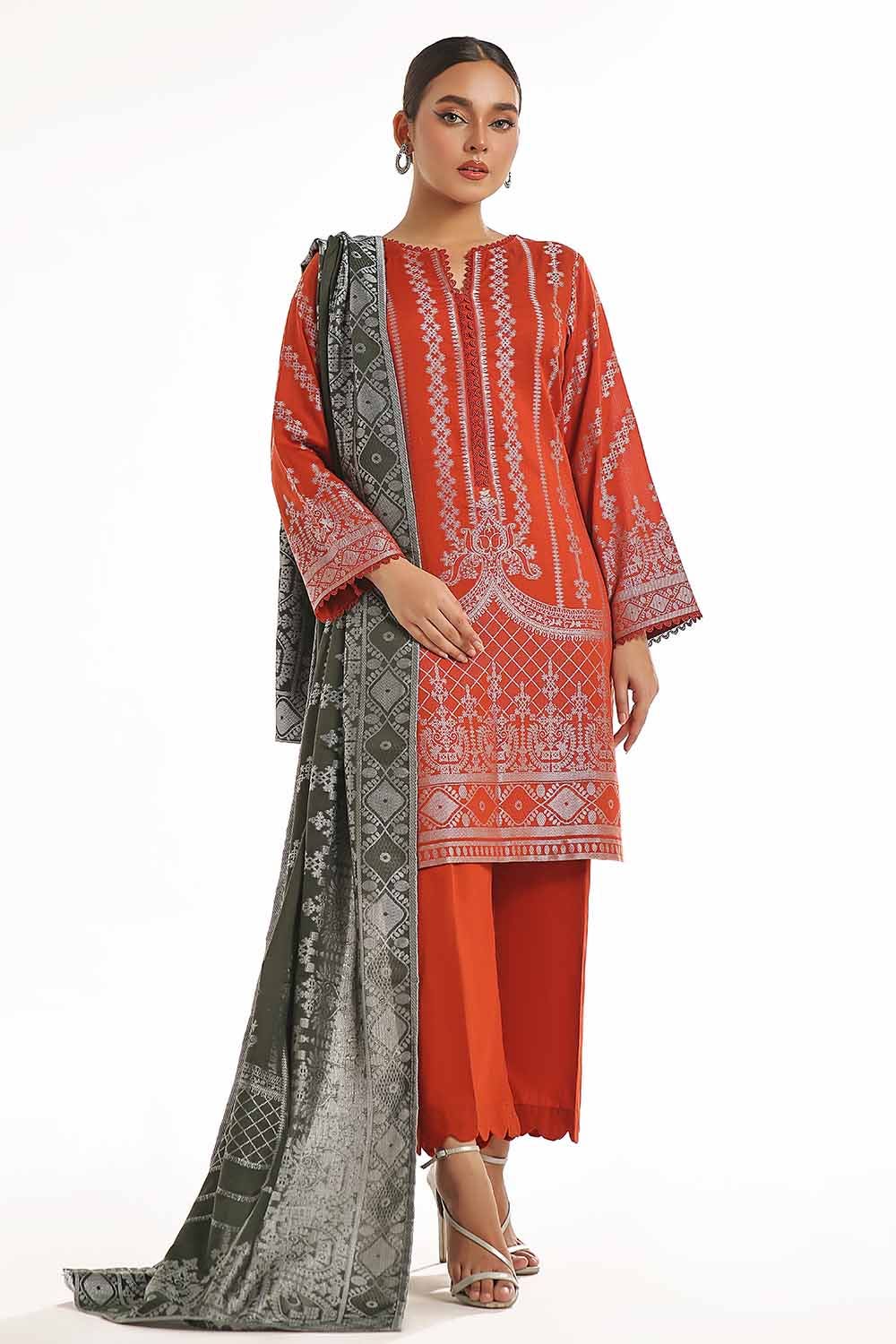 Gul Ahmed | Special Jacquard Collection | CLF-42023 A - Official Gul Ahmed stockist in UK - Sakeena London
