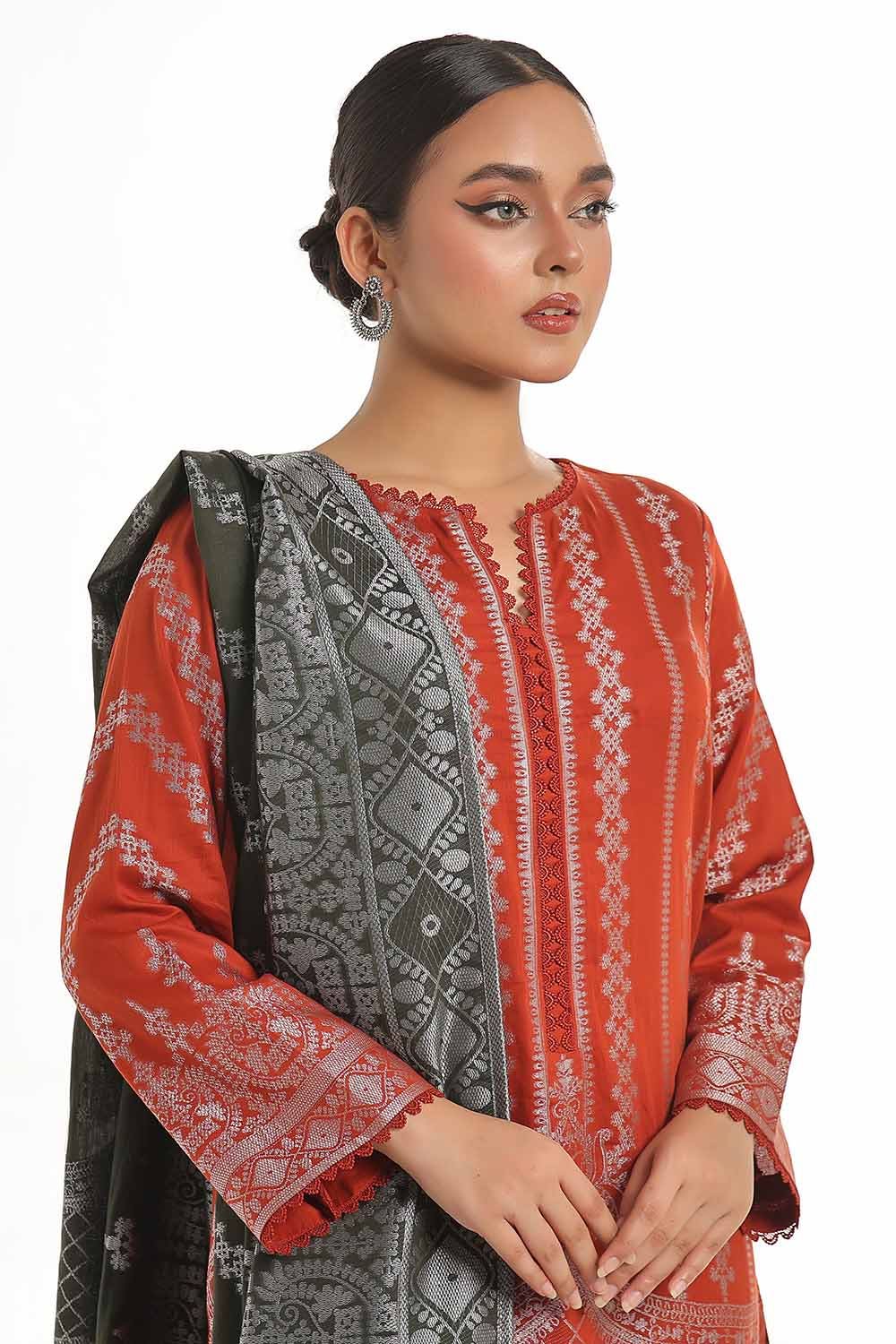 Gul Ahmed | Special Jacquard Collection | CLF-42023 A - Official Gul Ahmed stockist in UK - Sakeena London