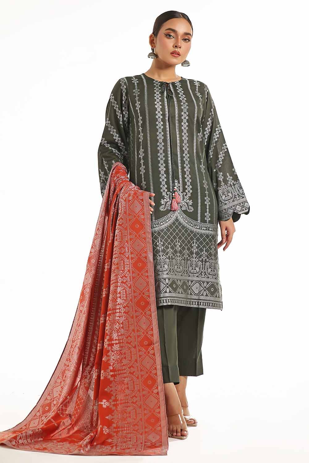 Gul Ahmed | Special Jacquard Collection | CLF-42023 B - Official Gul Ahmed stockist in UK - Sakeena London