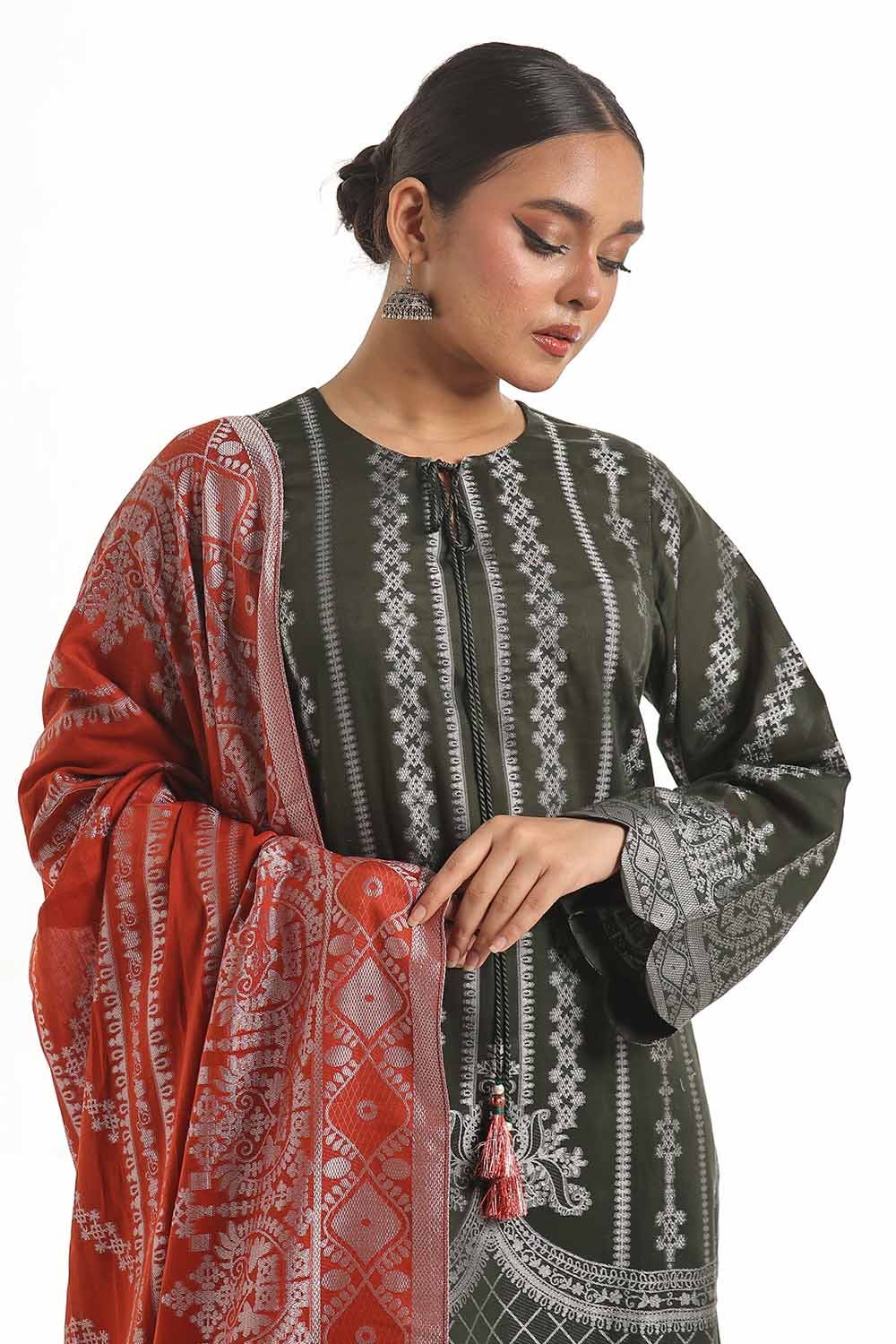 Gul Ahmed | Special Jacquard Collection | CLF-42023 B - Official Gul Ahmed stockist in UK - Sakeena London