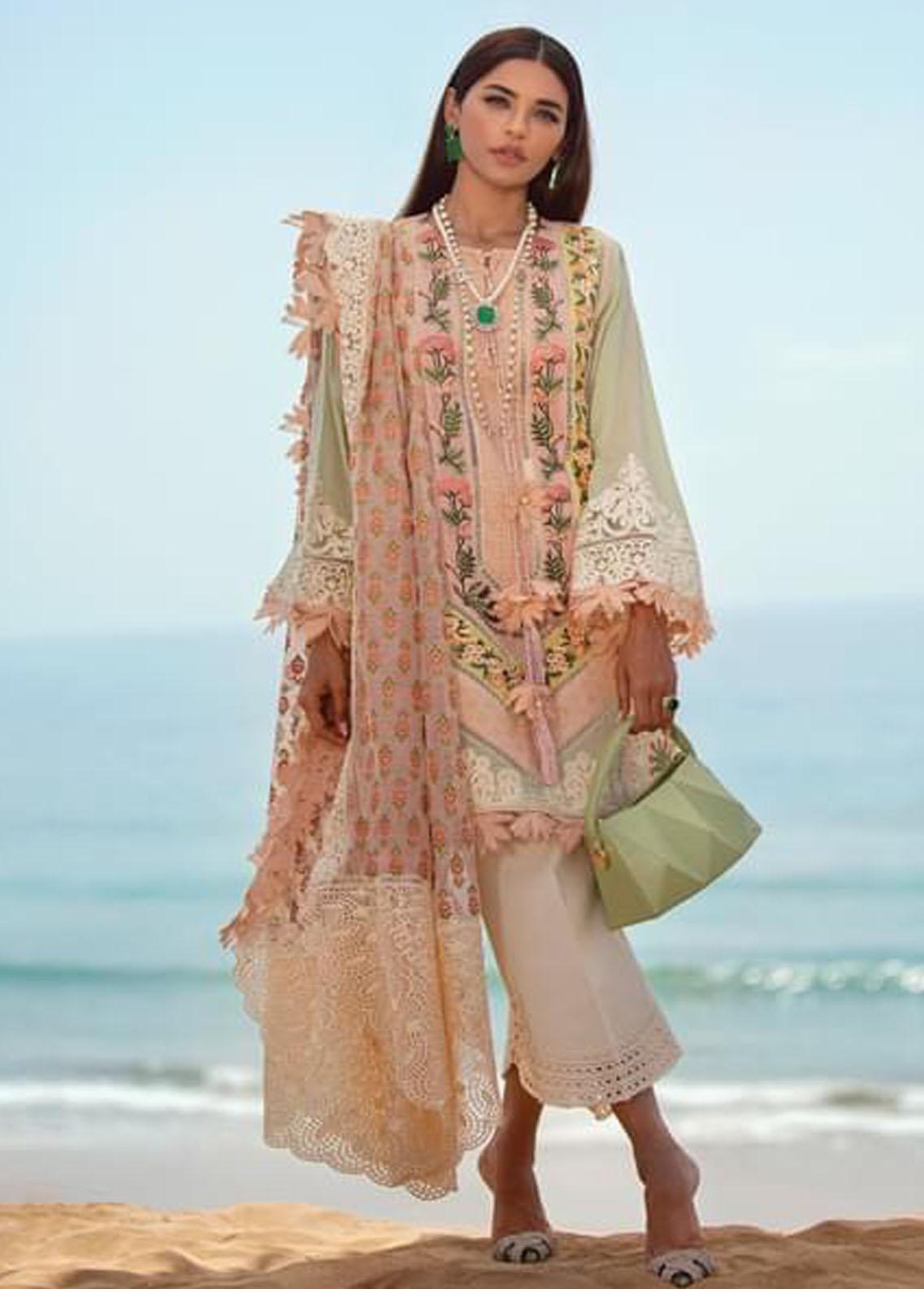 Crimson | Embroidered Lawn Suit | CR22L 4A Sorbet Pink - Official Crimson stockist in UK - Sakeena London
