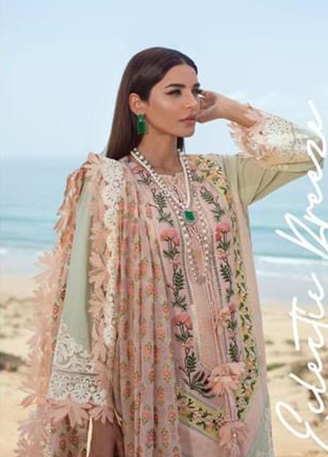 Crimson | Embroidered Lawn Suit | CR22L 4A Sorbet Pink - Official Crimson stockist in UK - Sakeena London