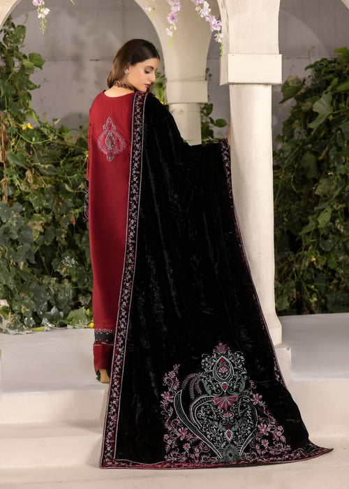 Meem | Winter Collection | MAROON (LINEN) - Official Meem stockist in UK - Sakeena London