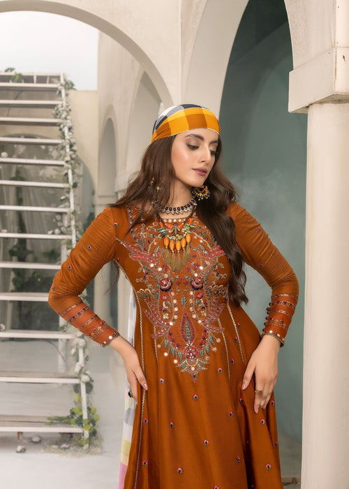 Meem | Winter Collection | RUST (LINEN) - Official Meem stockist in UK - Sakeena London