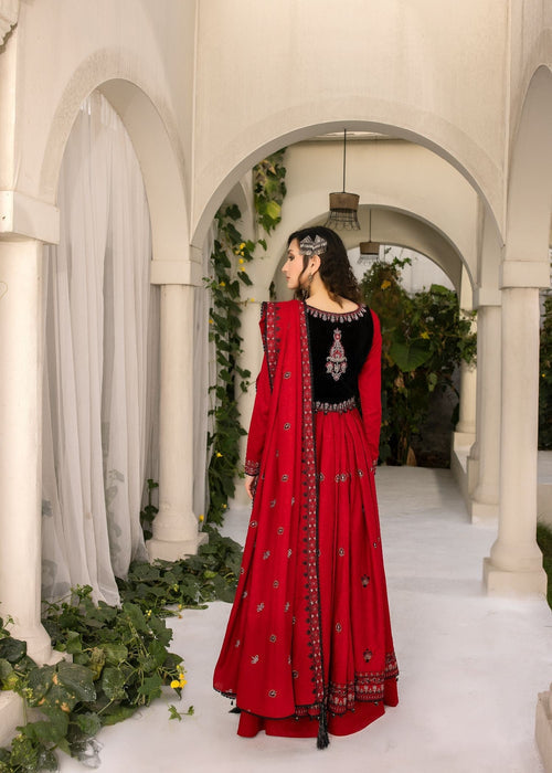 Meem | Winter Collection | RED (KARANDI) - Official Meem stockist in UK - Sakeena London