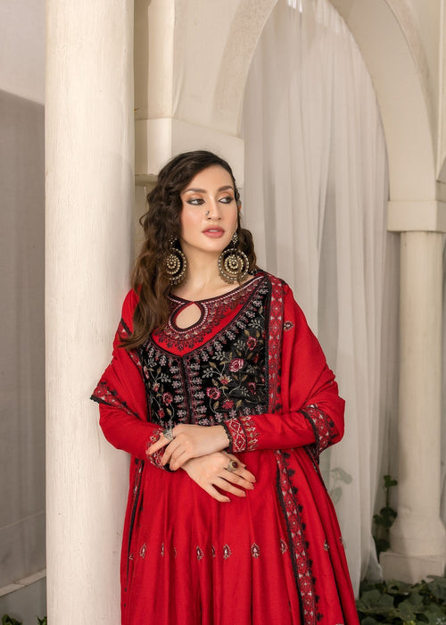 Meem | Winter Collection | RED (KARANDI) - Official Meem stockist in UK - Sakeena London
