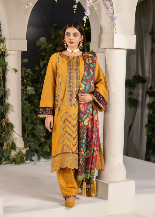Meem | Winter Collection | MUSTARD (KHADDAR) - Official Meem stockist in UK - Sakeena London