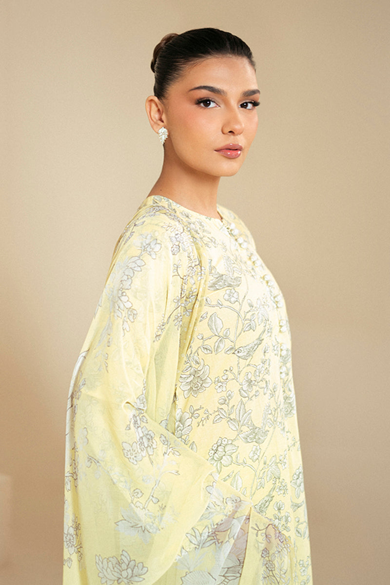 Cross Stitch | Daily Lawn 24 | CREAM BRULEE-3 PIECE LAWN SUIT - Official Cross Stitch stockist in UK - Sakeena London