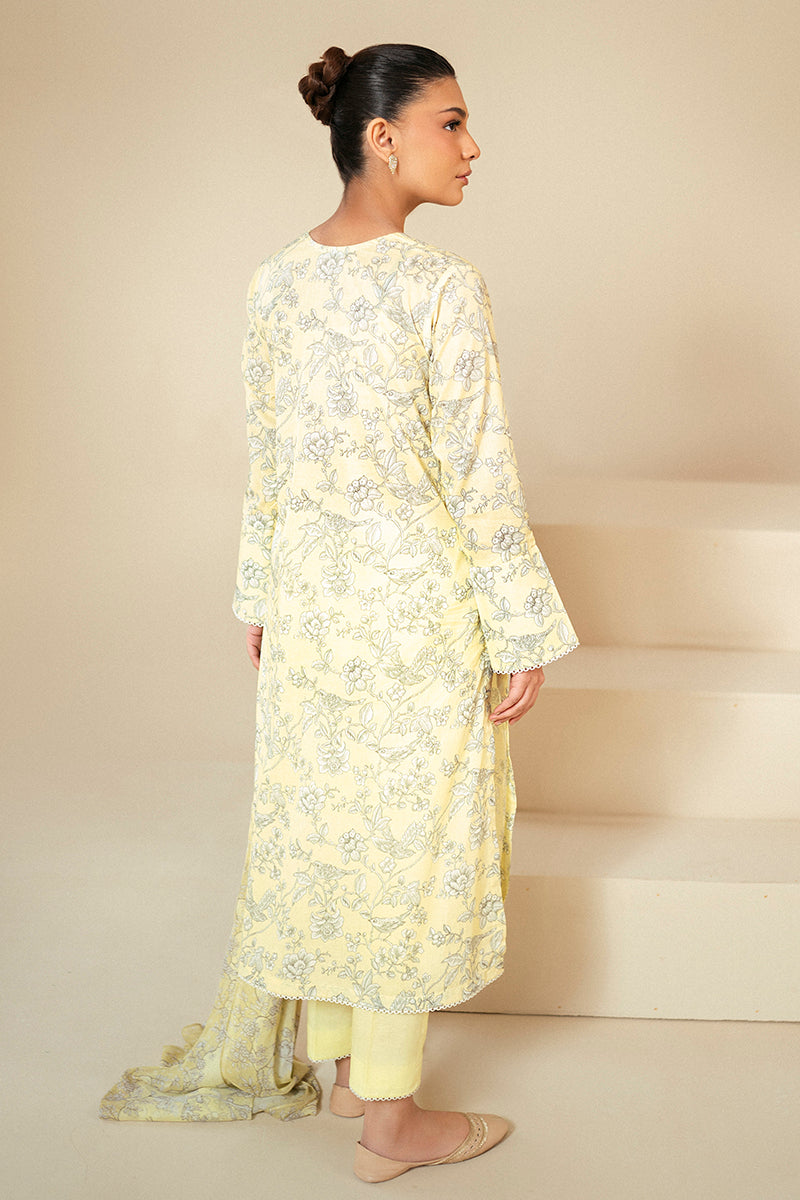Cross Stitch | Daily Lawn 24 | CREAM BRULEE-3 PIECE LAWN SUIT - Official Cross Stitch stockist in UK - Sakeena London