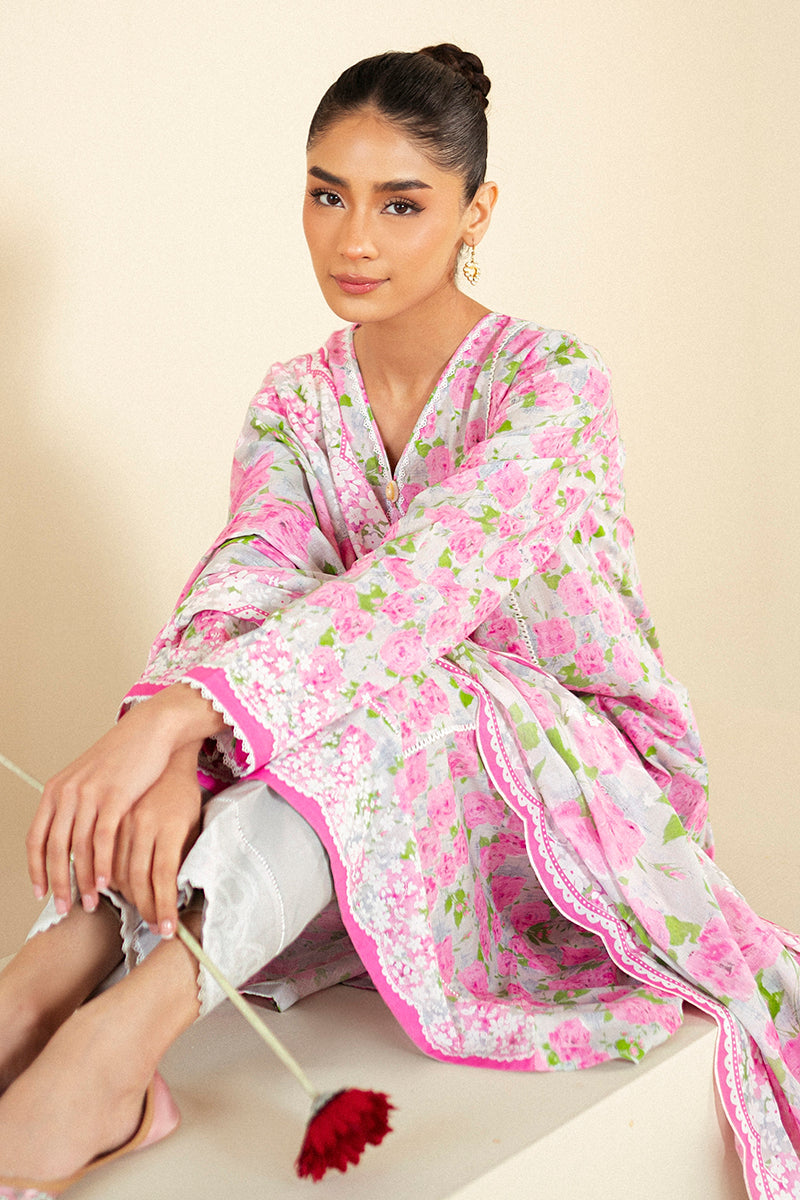 Cross Stitch | Daily Lawn 24 | FLORAL WIND-3 PIECE LAWN SUIT - Official Cross Stitch stockist in UK - Sakeena London