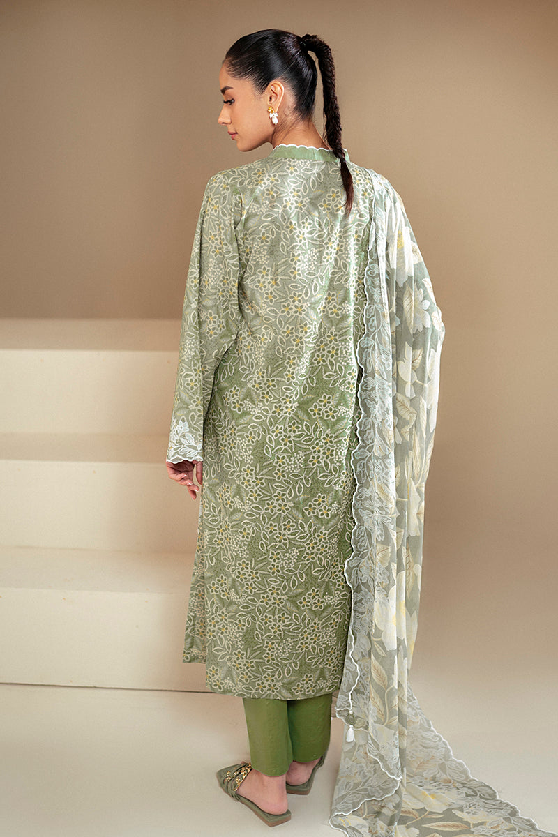 Cross Stitch | Daily Lawn 24 | SAGE BREEZE-3 PIECE LAWN SUIT - Official Cross Stitch stockist in UK - Sakeena London